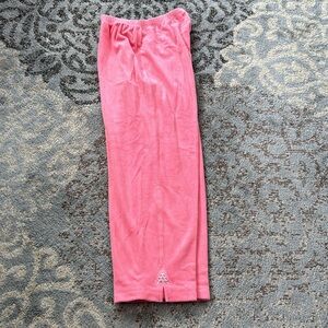 Vintage Quaker Factory Terry Cloth Rhinestone Capris Pink Small